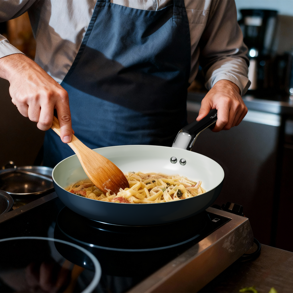 SizzleNest Ceramic Nonstick Frying Pan Set