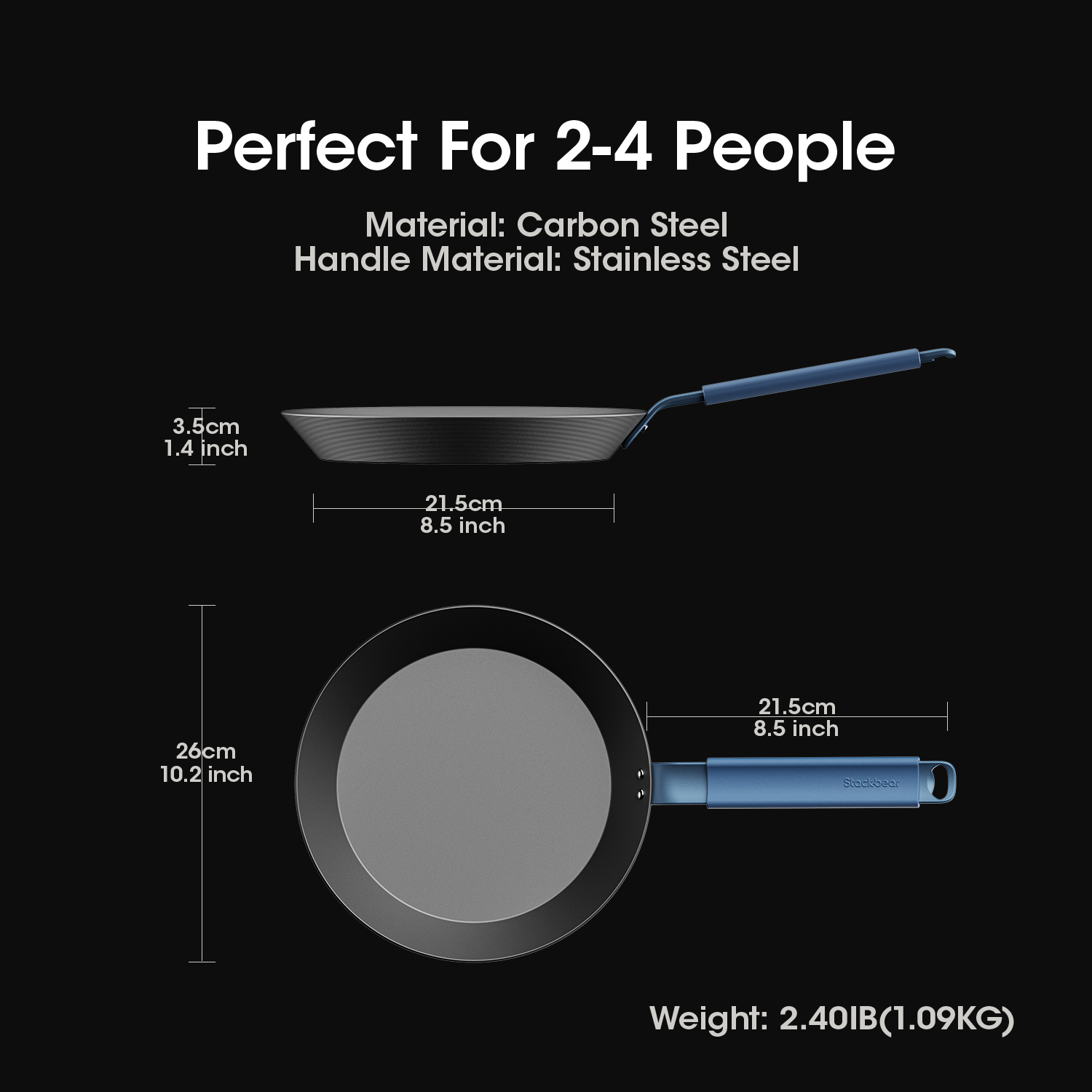 VinNest Carbon Steel Frying Pan