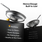 SizzleNest Stainless Steel Frying Pan