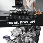 SizzleNest Stainless Steel Frying Pan