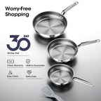 SizzleNest Stainless Steel Frying Pan