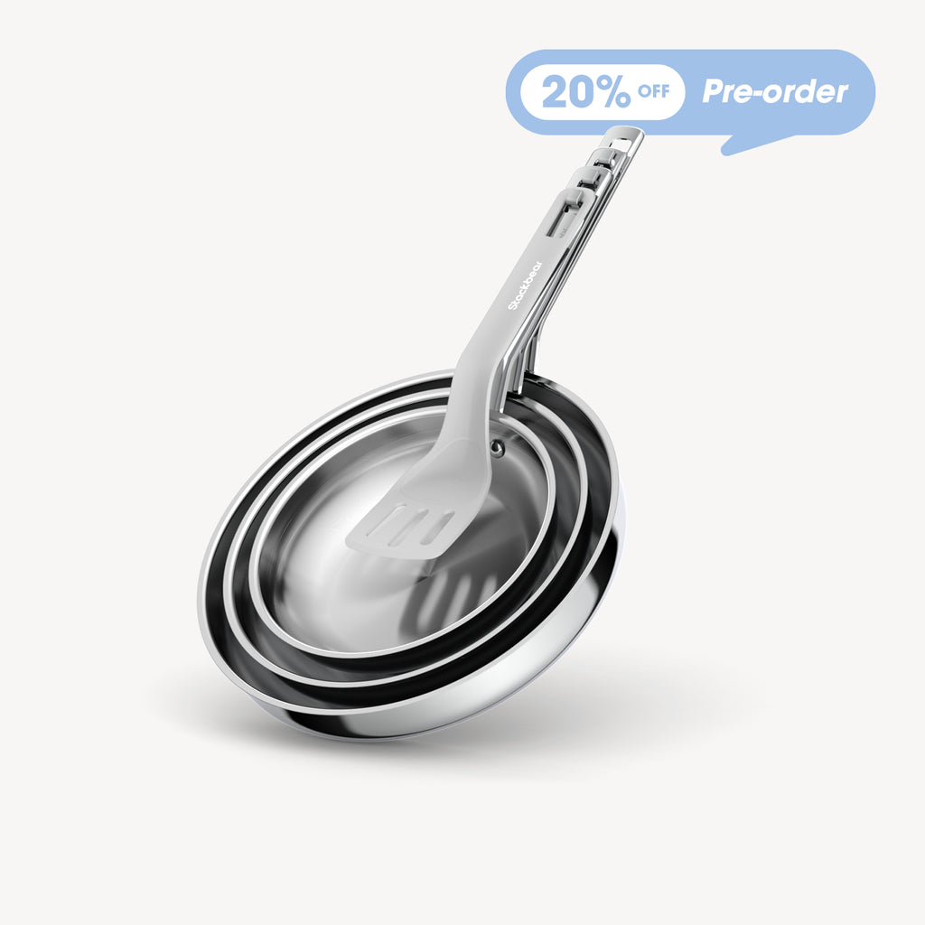 SizzleNest Stainless Steel Frying Pan