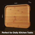 Stackbear Deep-Carbonized Bamboo Cutting Board Set of 3 with Stand