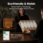 Stackbear Deep-Carbonized Bamboo Cutting Board Set of 3 with Stand